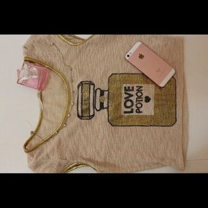 Super cute gold crop top